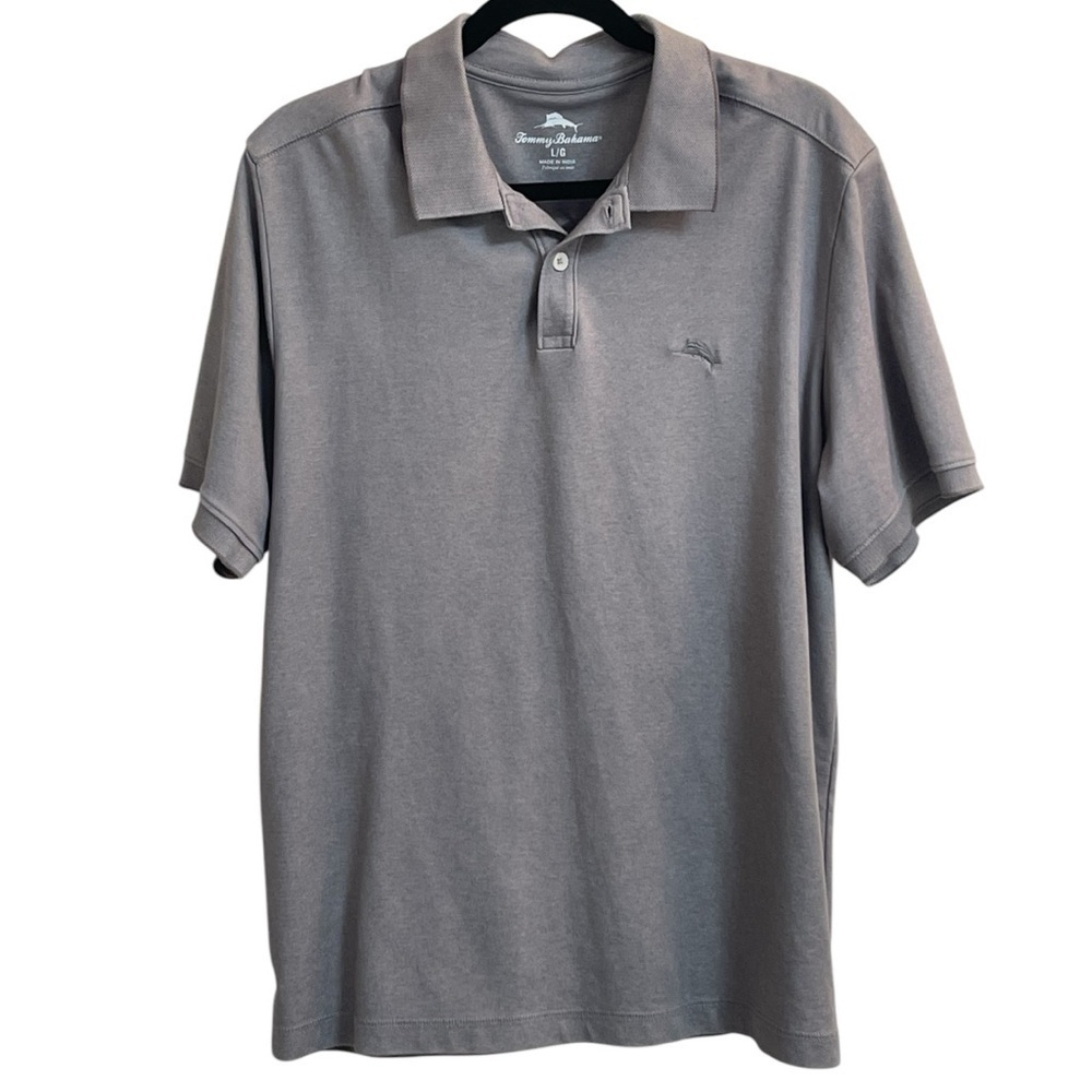 Tommy Bahama Gray Polo Shirt Size Men’s Large/G - Cotton Blend